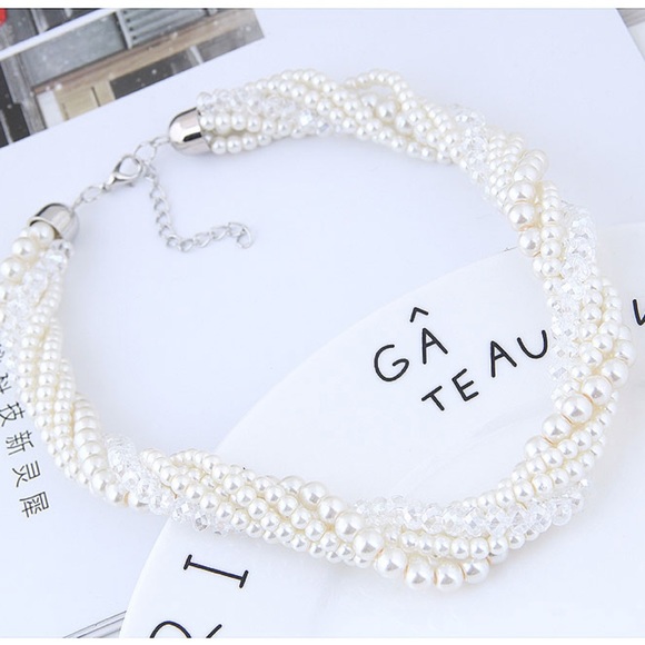 Silver Pearl Wrap Necklace - Picture 2 of 3